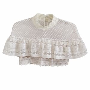 Self-Portrait White Crochet Lace Crop Top